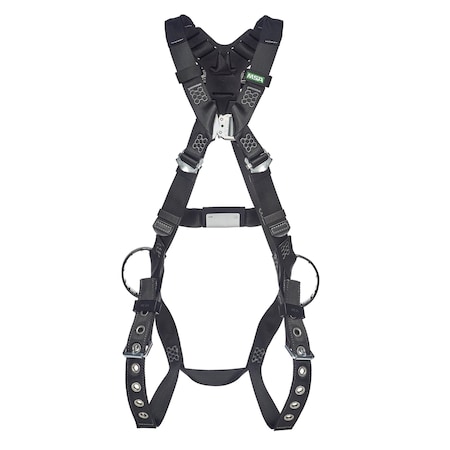 Msa Safety V-FORM Fall Protection Harnesses, XS, 400 lb, Quick-Connect Chest/ Tongue Leg Straps 10252223