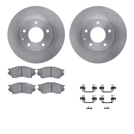Dynamic Friction Co DFC Brake Rotor with 5000 Brake Pads and Hardware Kit 6512-80275