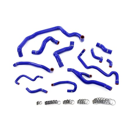 Hps Performance Reinforced Silicone Radiator, Heater, Water Pump, and Expansion Tank Coolant Hose Kit, Blue,  57-2000-BLUE