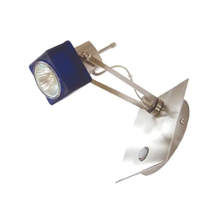 Gorgeousglow 1-Light Satin Chrome Wall Sconce - 50 watt, Blue GO1799576