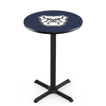 Holland Bar Stool Co 36" Blk Wrinkle Butler University Pub Table, 36" dia. Top L211B3636Butler