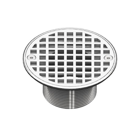 Mountain Plumbing 4" Round Solid Nickel Bronze Plated Grid Shower Drain in Polished Nickel MT507-GRID/PN