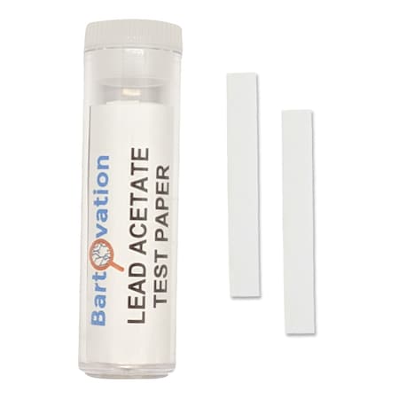 Bartovation Lead Acetate Test Paper for Detection of Hydrogen Sulfide [Vial of 100 Paper Strips] PSP01V100