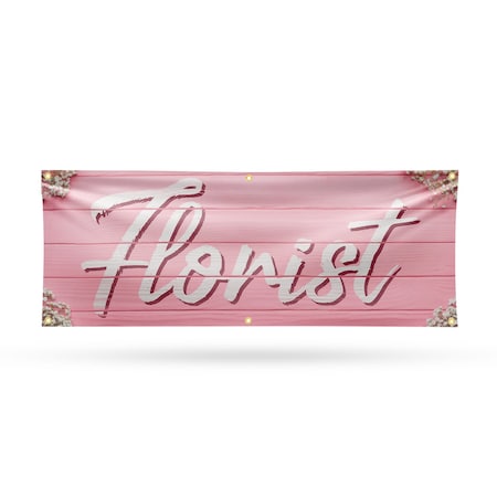 Signmission Florist, 24 Inch x 72 Inch, Vinyl Banner B-72-30637