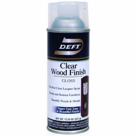 Clear Wood Finish 12.25 Oz Deft Lacquer Gloss Spray DFT010S