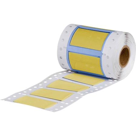 Brady PermaSleeve Heat Shrink Wire and Cable Labels 3/4 in. for 1 in. Small Core Printers, 1 in. Yellow 3PS-750-2-YL-SC-2