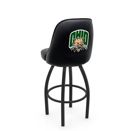 Holland Bar Stool Co Logo Grizzly Ohio University 25 in. Swivel Counter Stool with Black Wrinkle Finish L048
