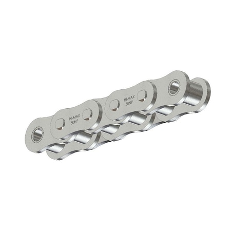 Senqcia Hi-Max SBR Riveted Standard Roller chain, 10 ft OAL, 5/8 P, 0.4 Dia x 3/8 in W Roller 50NPHMRB