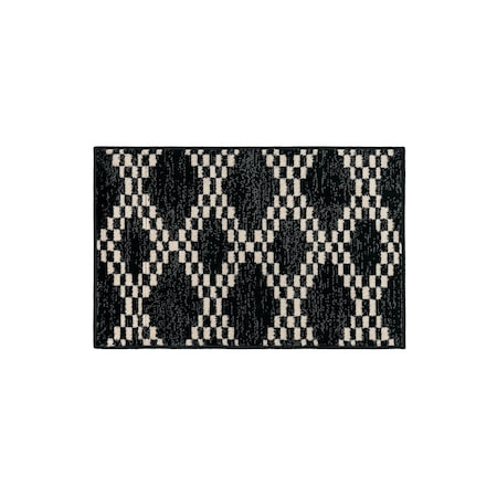 World Rug Gallery Southwestern Geometric Area Rug 2 ft 3 in x 4 ft Black WR92BLACK2X4