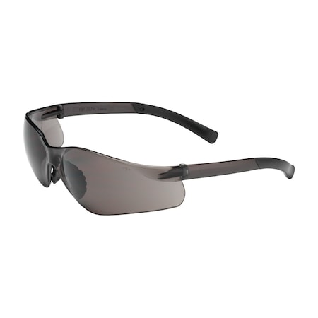 Bouton Optical Rimless Safety Glasses with Black Temple, Gray Lens and Anti-Scratch / Anti-Fog Coating 250-08-0021