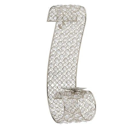 Homeroots Gold And Faux Crystal Swirling Wall Sconce 379763