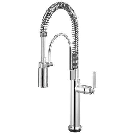 Brizo Litze SmartTouch Semi-Professional Kitchen Faucet, Industrial Handle Chrome 64344LF-PC