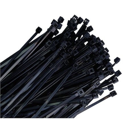 K-Tool International Cable Tie, 7 in L, Black, 50 lb Strength, 5 PK KTI78070-5