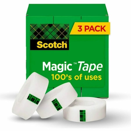 Scotch Magic Tape 810-72-3PK, 1"x2592", PK12 810723PK