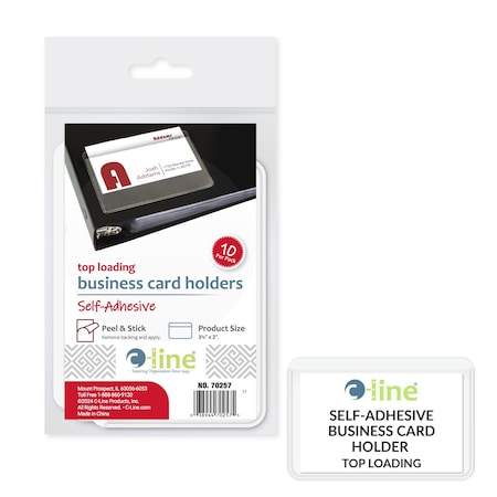 C-Line Products Top Load Business Card Holder, Pk10 70257
