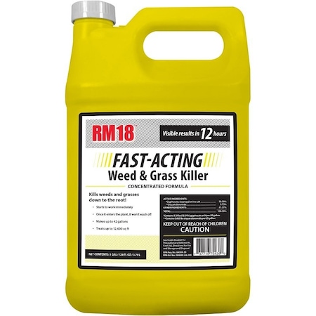 Ragan & Massey Fast Acting Weed and Grass Killer, Liquid, 1 gal, Bottle 75436
