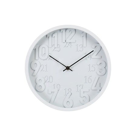 Monarch Specialties Clocks, 12-in. Round, Wall Clock, Juvenile, White Face, White Frame, Contemporary, Modern I 9118