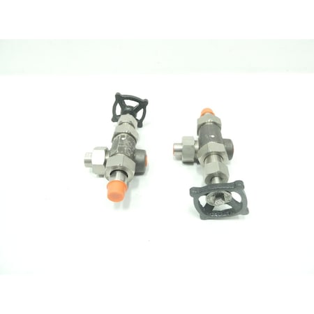 M&Ms SET OF 2 LIQUID LEVEL GUAGE VALVE 3/4IN X 1/2IN NPT MANUAL STAINLESS OTHER VALVE Q67