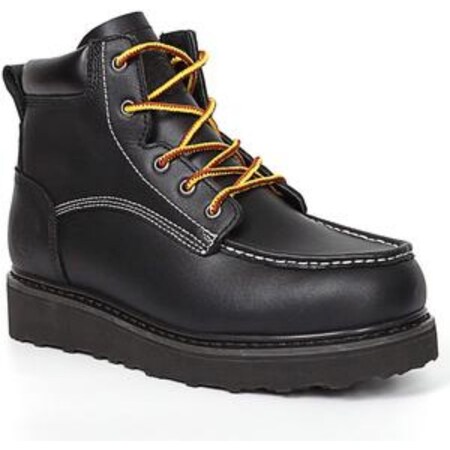 Handpoint Mens 6 in Soft Toe Work Boots-Water Resistant Black Full Grain Leather Boots, 8 CK304D-8