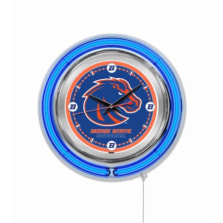 Holland Bar Stool Co Boise State University Double Neon 15" Clock Clk15BoiseS