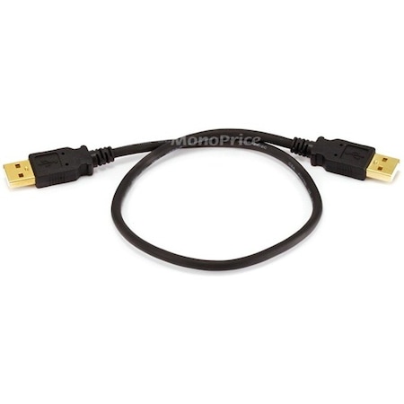 Monoprice USB 2.0 Cable, 1-1/2 ft.L, Black 5441