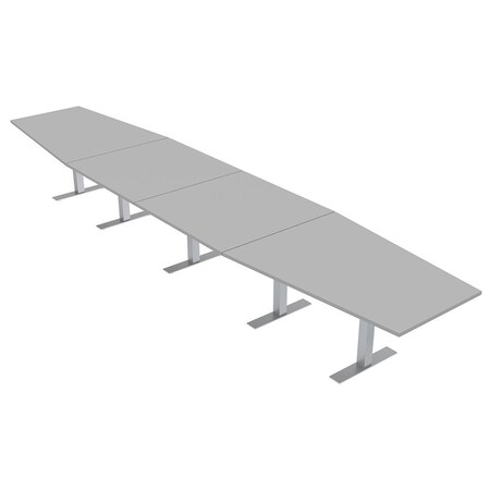 Skutchi Designs 18ft Conference Table With Power Unit | 18 Person Modular Hexagon Meeting Table | Harmony Series HAR-HEX.IR-48X216-T-U779-NA