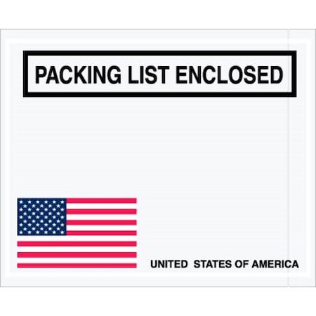 Zoro Select PackingListEnvelopes, Bl/Rd/Wht, PK1000 PL465