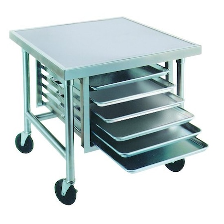 Advance Tabco Mixer Table mobile 30 in.W x 30 in.D x 28H in. 14/304 stainless steel top MT-MS-300