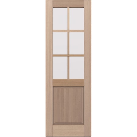 Doornmore G5006, 33.75" x 98" ( 32" Door) Left Hand, Mahogany SDL 6 Lite, 1/2 Lite Exterior Door G5006-SW-3296_1_LI