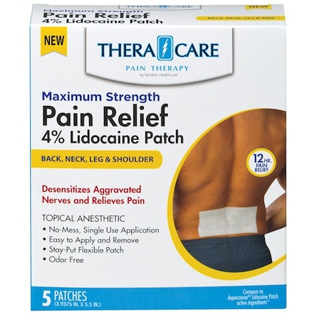 Veridian Healthcare Lidocaine Patch 4%, 5PK 71101091105