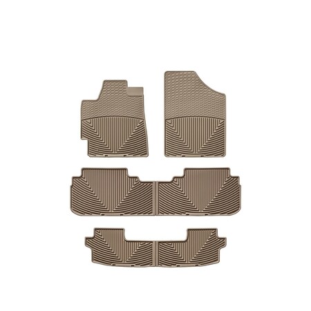 Weathertech Tan, Front, Rear, and Rear All Weather Floor Mats WTCT086121122