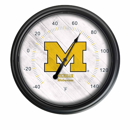 Holland Bar Stool Co University of Michigan Indoor/Outdoor LED Thermometer ODThrm14BK-08MichUn