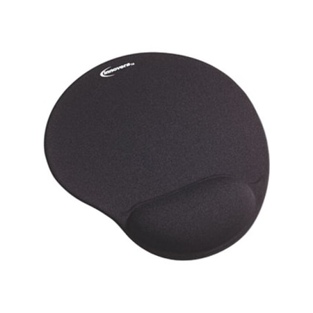 Innovera Innovera 50448 Mouse Pad with Gel Wrist Pad; Nonskid Base; 10.38 x 8.88; Black 50448