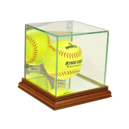 Perfect Cases Softball Display Case, Walnut PE392746