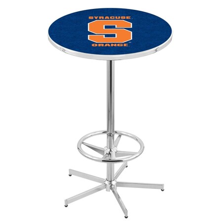 Holland Bar Stool Co 42" Chrome Syracuse Pub Table, 36" dia. Top L216C4236Syrcse