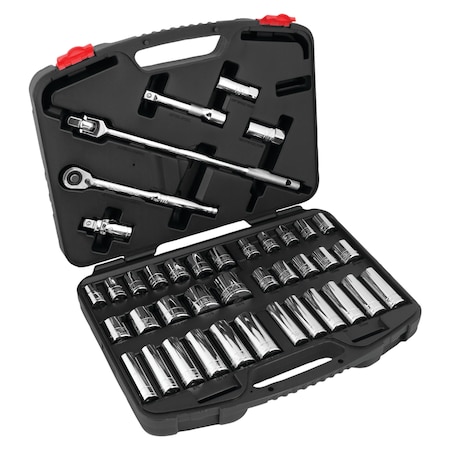 Performance Tool 40-Pc 1/2 In Dr. Mechanics Set Tool Set, W32905 W32905