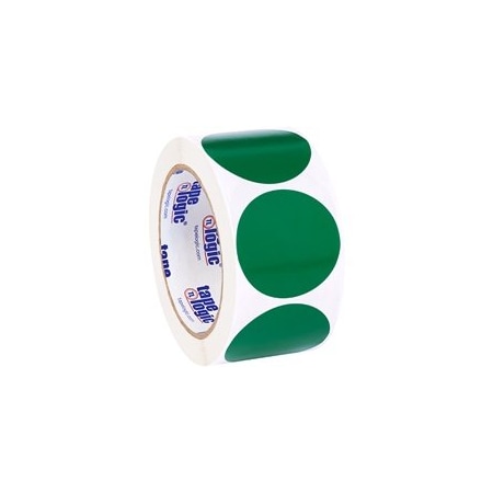 Bubblefast 2'' Green Inventory Circle Labels BFDL613D