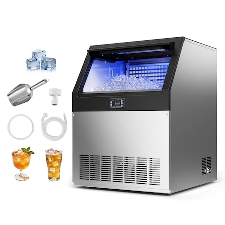 Vevor Commercial Ice Maker 265 lbs/24h Ice Machine 85 lbs Storage Bar Restaurant LB200TA
