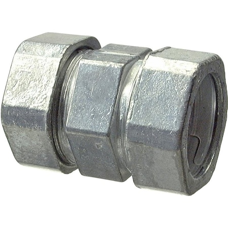 Halex EMT Coupling, 3/4 in, Die Cast Zinc, Plain 02401B