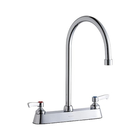 Elkay Handle-Operated Faucet, Manual, Gooseneck LK810GN08L2