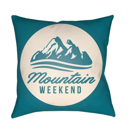 Artistic Weavers Lodge Cabin Alp Poly Filled Pillow - Teal & Beige - 26 x 26 in. LGCB2048-2626