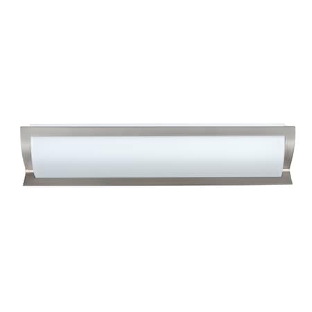 Besa Lighting Elana 26 Vanity, Satin White, Satin Nickel Finish, 3x9W LED ELANA26-SW-LED-SN