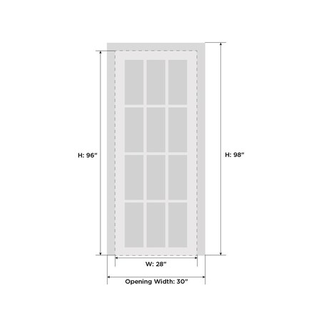 Sartodoors Modern Wood Interior Door with Hardware, Planum 0020 White Silk, Single Panel Frame Trims, Bathroom PLANUM0020ID-WS-2896
