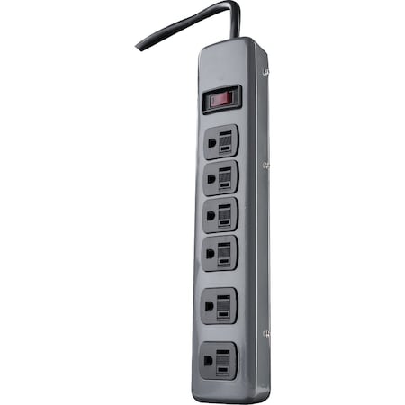 Southwire 6-Outlet Gray Power Strip with 5 Ft. Cord 41386