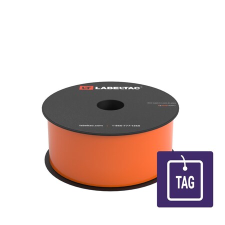 Labeltac Tear-Resistant Tag Stock 2in x 100ft LT4/LTPX, Orange LT206TAG