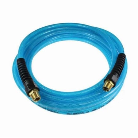 Coilhose FLEXEEL PFE4 STRAIGHT AIR HOSE WITH REUSABLE STRAIN RELIEF, .25, .25 MPT PFE41004T