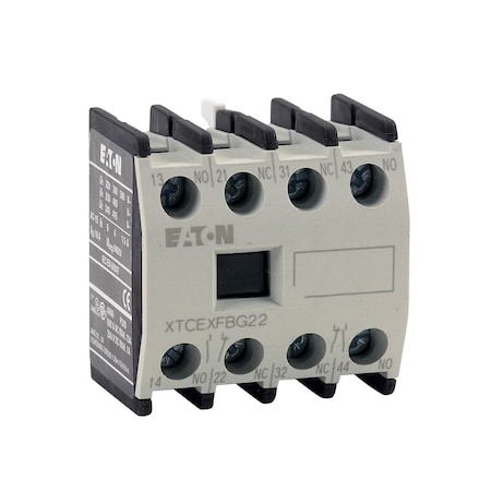 Eaton Contactor Accessory Front Aux Seq B Frame D-G 2NO2NC, 5PK XTCEXFBG22