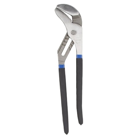 Vulcan Groove Joint Plier, 16 in OAL, 2-1/2 in Jaw, Black & Blue Handle, Non-Slip Handle, 2-1/2 in W Jaw JLW5300