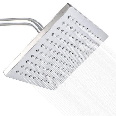 Supply Giant Shower Head, High Pressure Single Function Rainfall Showerhead, 2.5 GPM, 8in Face Diameter 74-907-O