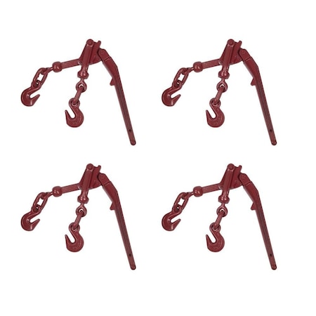 Mytee Products Lever Style Recoilless Snap Binders 3/8in-1/2in G70 Chain Binder 9200 LBS WLL, 4PK CBLS38Rx4